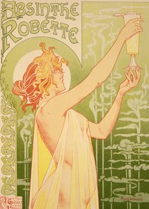 Reprodukce reklamního plakátu na "Robette Absinthe", 1896